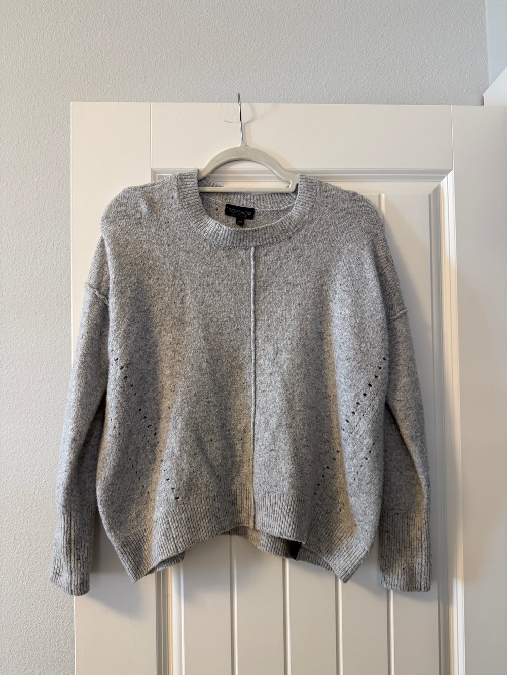 Topshop Light Gray Crewneck Sweater
